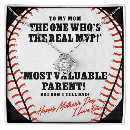 Baseball themed Mother's Day gift necklace with card and gift box