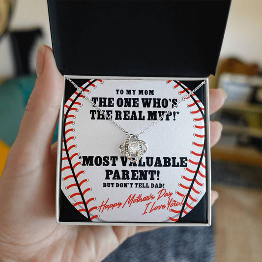 Baseball themed Mother's Day gift necklace with card and gift box