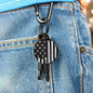 Patriotic Old Glory American Flag Keychain with Screwdrivers