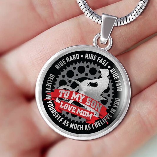 Motocross Dirt Bike pendant Gift for Son from Mom