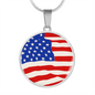 Patriotic American Flag Necklace Gift for 4th of July