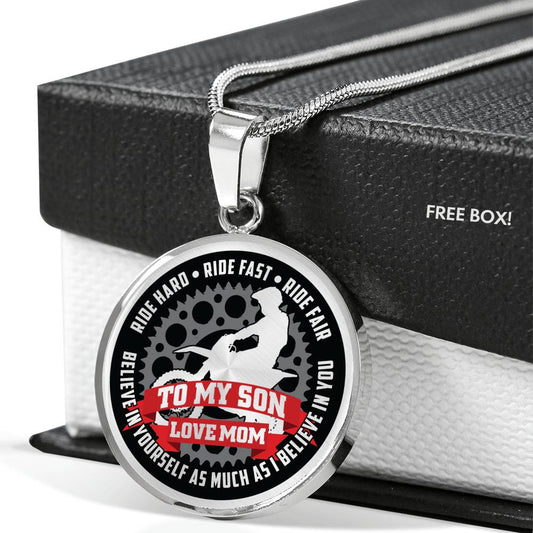 Motocross Dirt Bike pendant Gift for Son from Mom