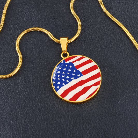 Patriotic American Flag Necklace Gift for 4th of July