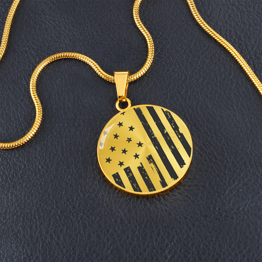 Patriotic Old Glory American Flag necklace