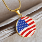 Patriotic American Flag Necklace Gift for 4th of July