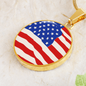 Patriotic American Flag Necklace Gift for 4th of July