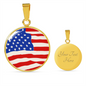 Patriotic American Flag Necklace Gift for 4th of July