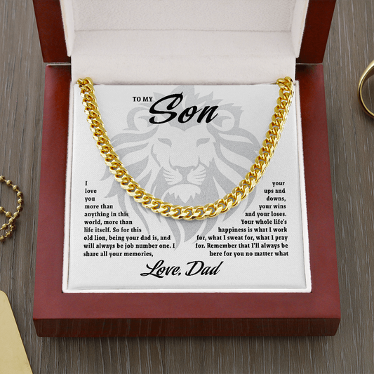 Cuban Chain gift from father to son