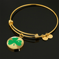 Shamrock Bangle Charm Bracelet