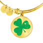 Shamrock Bangle Charm Bracelet