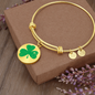 Shamrock Bangle Charm Bracelet