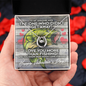 Lucky in love! Valentine's Day Necklace with message card for your wife