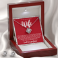 Love Knot Necklace with matching earrings and message card for wife