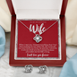 Love Knot Necklace with matching earrings and message card for wife