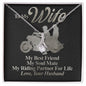 Alluring Beauty necklace for biker wife My Riding Partner For Life