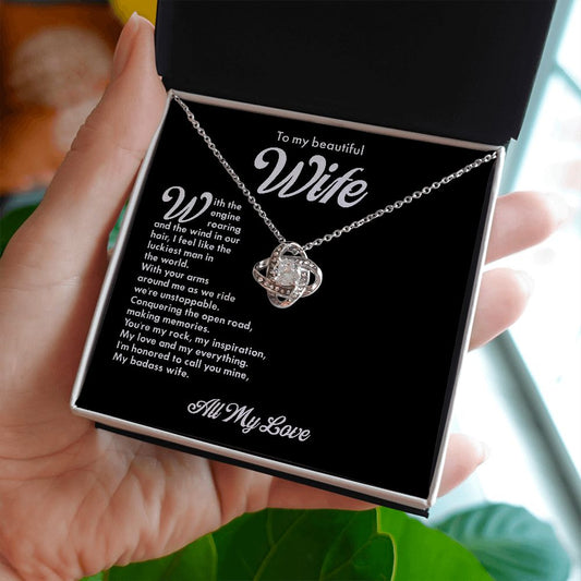 My badass wife Love Knot necklace