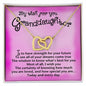 Interlocking hearts necklace My wish for you Granddaughter