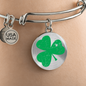 Shamrock Bangle Charm Bracelet