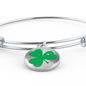 Shamrock Bangle Charm Bracelet