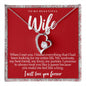Forever Love Necklace and Message Card for Wife