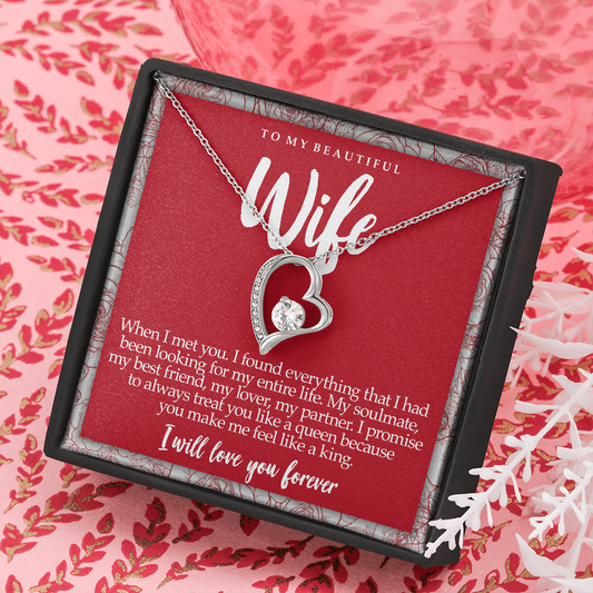 Forever Love Necklace and Message Card for Wife
