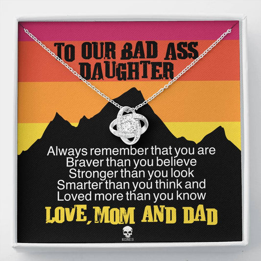 Love Knot Necklace Bad Ass Daughter