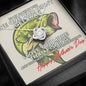 Funny Fishing Love Knot Necklace for Mother's day I Love You More Than Fishing!