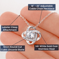 Funny Fishing Love Knot Necklace for Mother's day I Love You More Than Fishing!