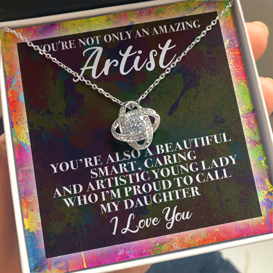 Love Knot Necklace Amazing Artist Daughter