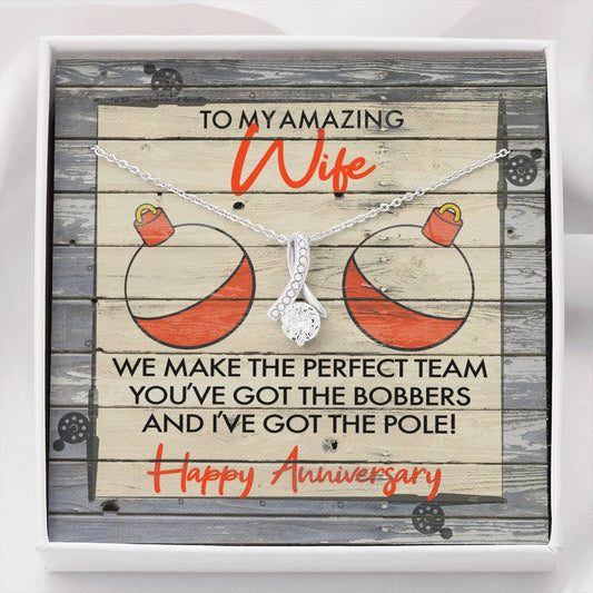 Funny Fishing Card You've got the bobbers with Alluring Beauty Necklace