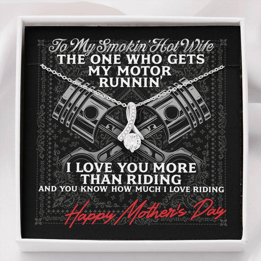 Alluring Beauty necklace for biker's smoking' hot wife Gets my motor runnin'