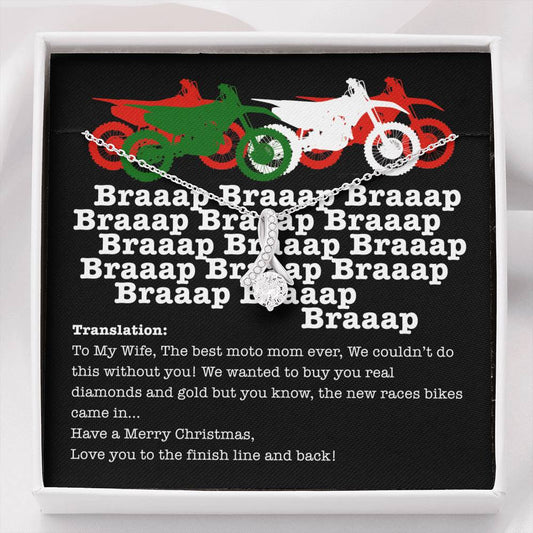 Braaap Christmas Alluring Beauty Necklace For Motocross Wife