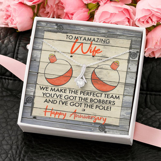 Funny Fishing Card You've got the bobbers with Alluring Beauty Necklace