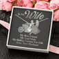 Alluring Beauty necklace for biker wife My Riding Partner For Life