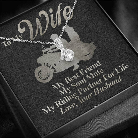 Alluring Beauty necklace for biker wife My Riding Partner For Life