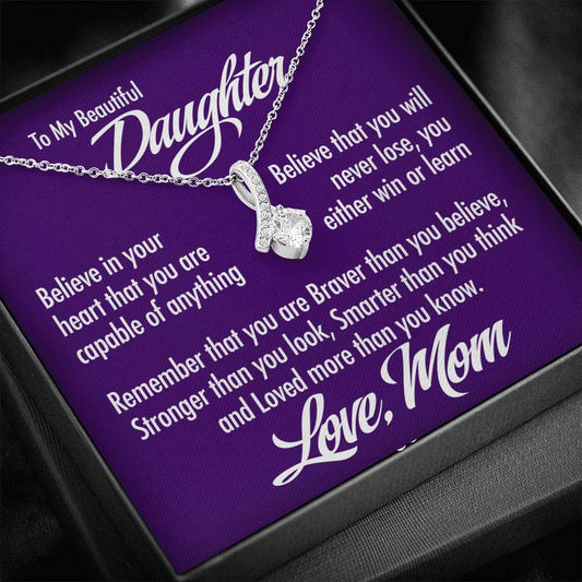 To My Beautiful Daughter Alluring Beauty Necklace