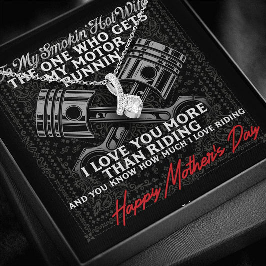 Alluring Beauty necklace for biker's smoking' hot wife Gets my motor runnin'