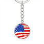 Patriotic American Flag Keychain