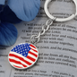Patriotic American Flag Keychain