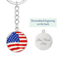 Patriotic American Flag Keychain