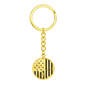 Old Glory American Flag Patriotic Keychain