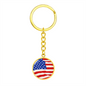 Patriotic American Flag Keychain