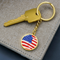 Patriotic American Flag Keychain