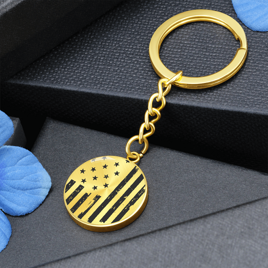 Old Glory American Flag Patriotic Keychain