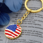 Patriotic American Flag Keychain