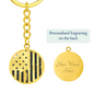 Old Glory American Flag Patriotic Keychain