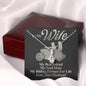 Alluring Beauty necklace for biker wife My Riding Partner For Life