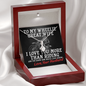 Alluring Beauty necklace To my wheelie great wife I love you more than riding