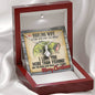 Alluring Beauty necklace and message card for fisherman's wife my darling wife I love you more than fishing
