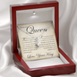 To My Beautiful Queen Alluring Beauty Necklace